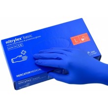 Manusi nitril fara pudra Nitrylex marime  S,M,XL  (cutie 100 buc) - culori : albastru