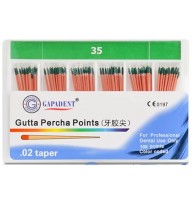 Conuri  gutaperca GAPADENT 0.6  #35 (verzi) -LOT 2026