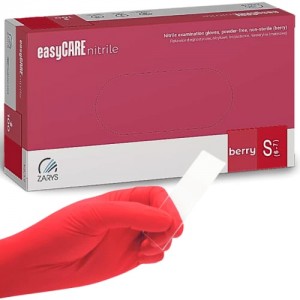 Manusi examinare nitril Zarys Berry - cutie 100buc culoare rosu 